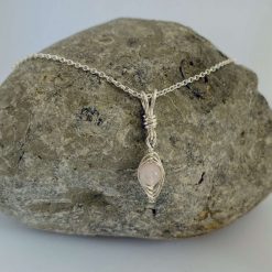 Rose Quartz Necklace and Earrings Set 6