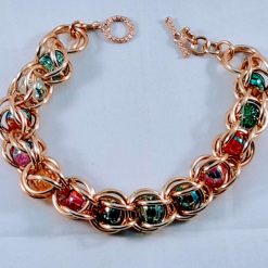 Captured Bead in a Bird Cage Bracelet
