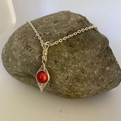 Red and Silver Herringbone Jewellery Set 6 Red and Silver Herringbone Jewellery Set 6