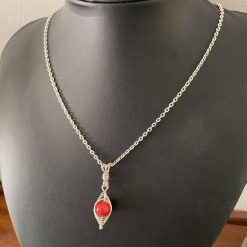Red and Silver Herringbone Jewellery Set 3 Red and Silver Herringbone Jewellery Set 3