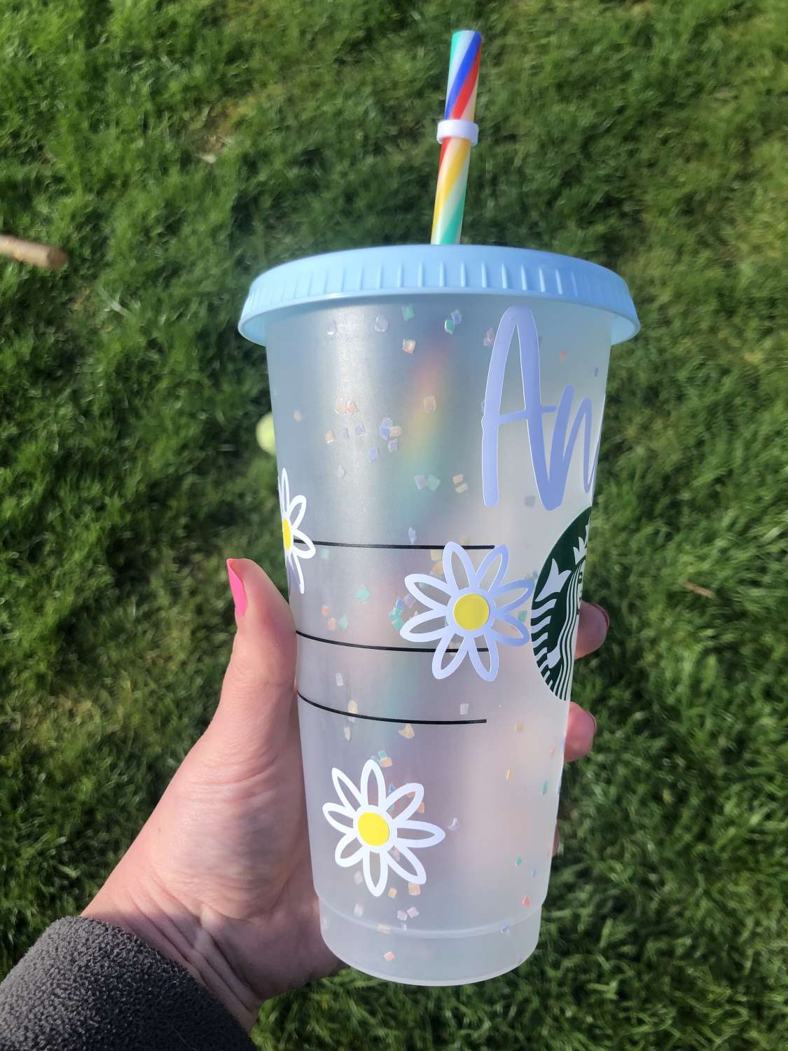 Starbucks inspired confetti cold cup MadeMe