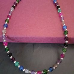 Multicoloured Glass Bead Necklace and Earrings Set 2 Multicoloured Glass Bead Necklace and Earrings Set 9