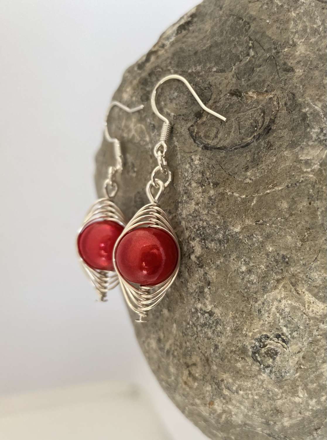 Red Dangle Earrings Red Dangle Earrings