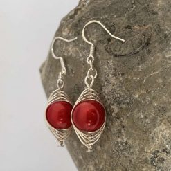 Red and Silver Herringbone Jewellery Set 10 Red and Silver Herringbone Jewellery Set 10