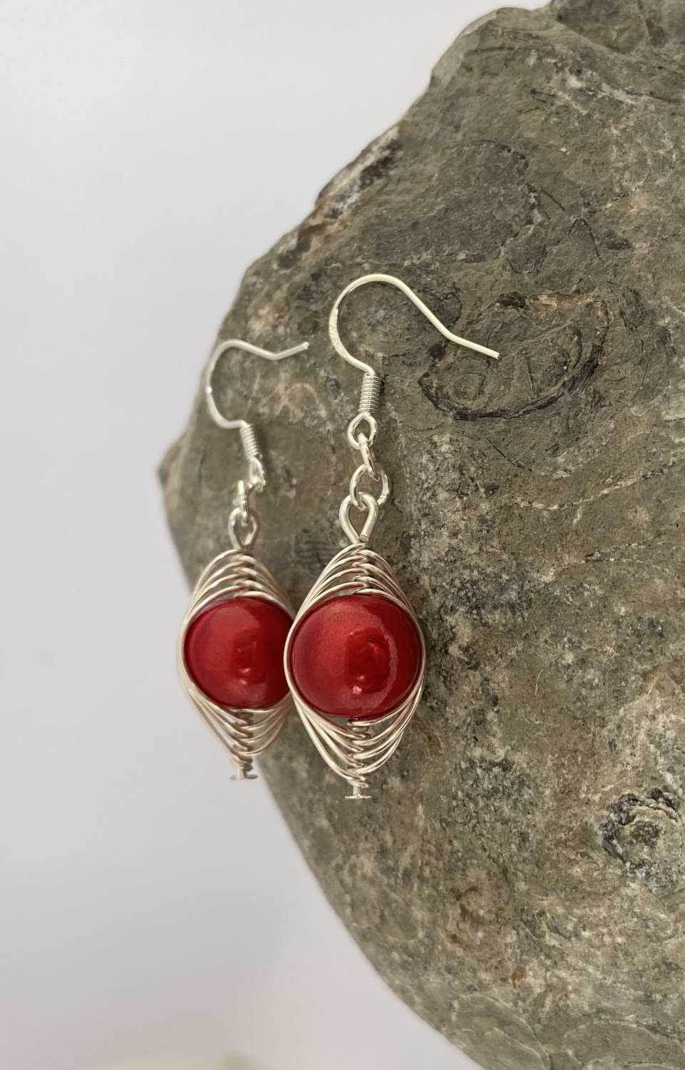 Red Dangle Earrings Red Dangle Earrings