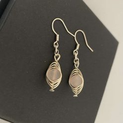 Rose Quartz Necklace and Earrings Set 10