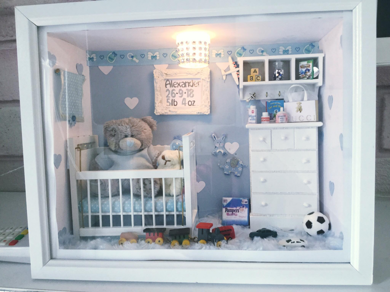 1/12 Sized Personalised nursery light boxes 1/12 Sized Personalised nursery light boxes