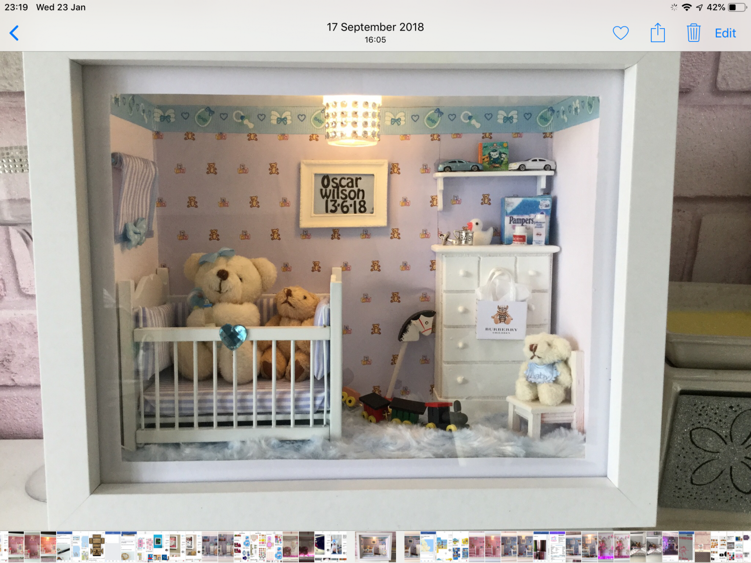 1/12 Sized Personalised nursery light boxes 1/12 Sized Personalised nursery light boxes