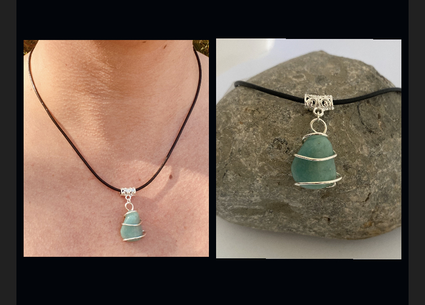Wire Wrapped Crystal Pendant Necklace Wire Wrapped Crystal Pendant Necklace