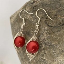 Red and Silver Herringbone Jewellery Set 9 Red and Silver Herringbone Jewellery Set 9