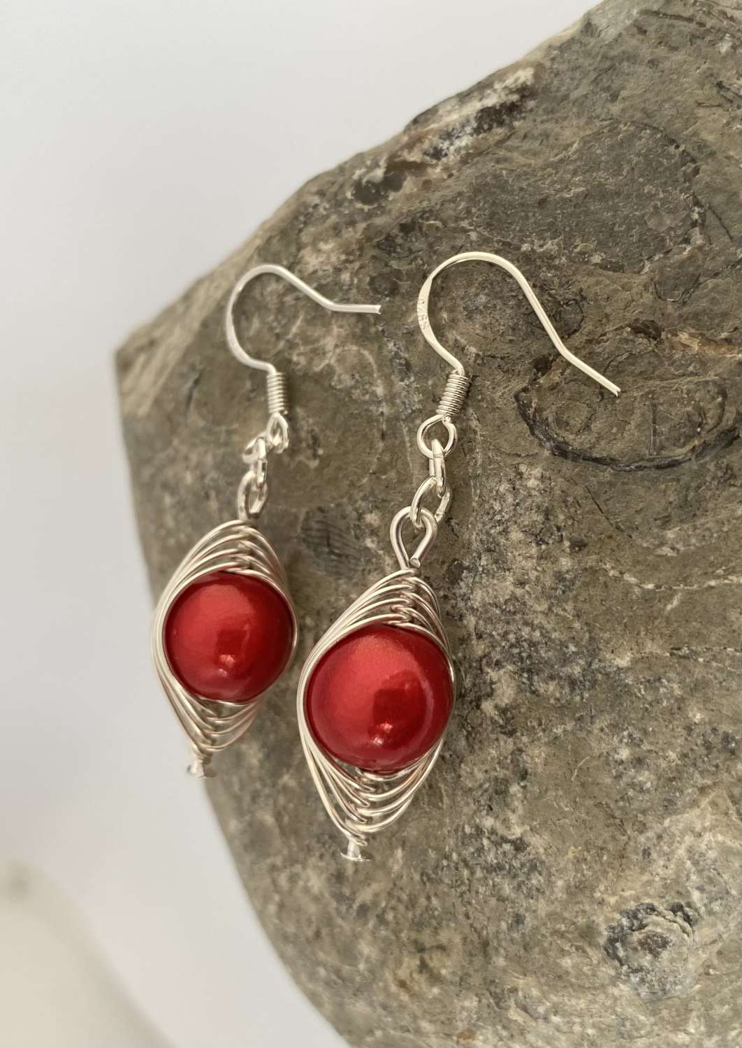 Red Dangle Earrings Red Dangle Earrings