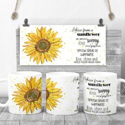 Advice from a sunflower mug