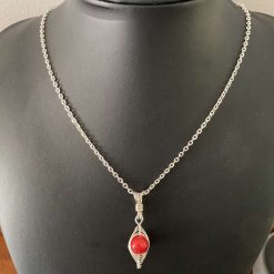 Red and Silver Herringbone Jewellery Set 1 Red and Silver Herringbone Jewellery Set 1