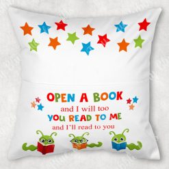 Bookworm book cushion