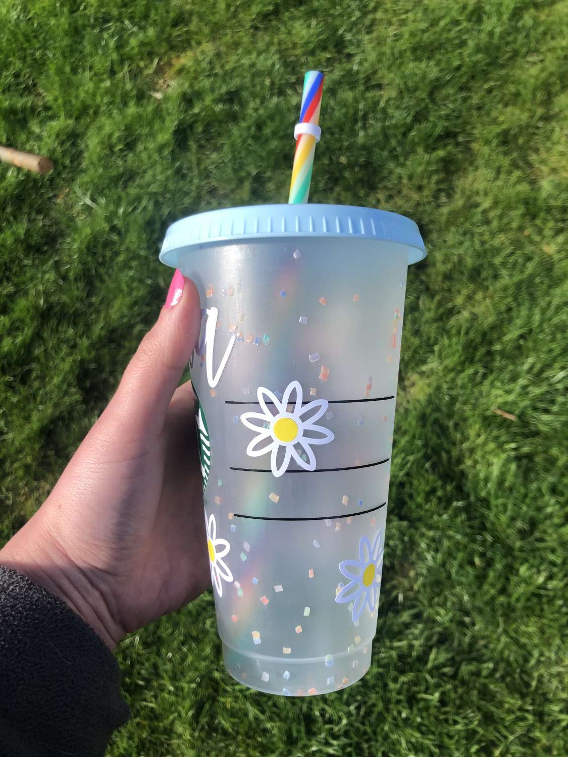 Starbucks inspired confetti cold cup MadeMe