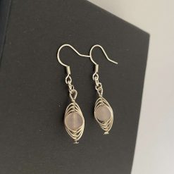 Rose Quartz Necklace and Earrings Set 9