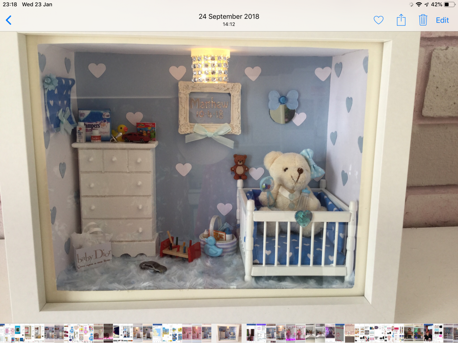 1/12 Sized Personalised nursery light boxes 1/12 Sized Personalised nursery light boxes