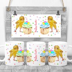 Easter chicks and cupcakes mug