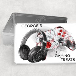 Gamer treats tin - headphones and controller