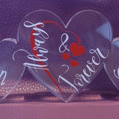 Acrylic hearts ornament