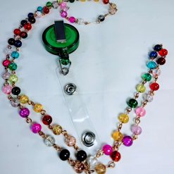 Lanyard - Multi Coloured Glass Beads 2 Lanyard - Multi Coloured Glass Beads 2