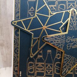Luxury Handmade Fathers Day Card - Navy & Gold - Happy Fathers Day - Stars 8