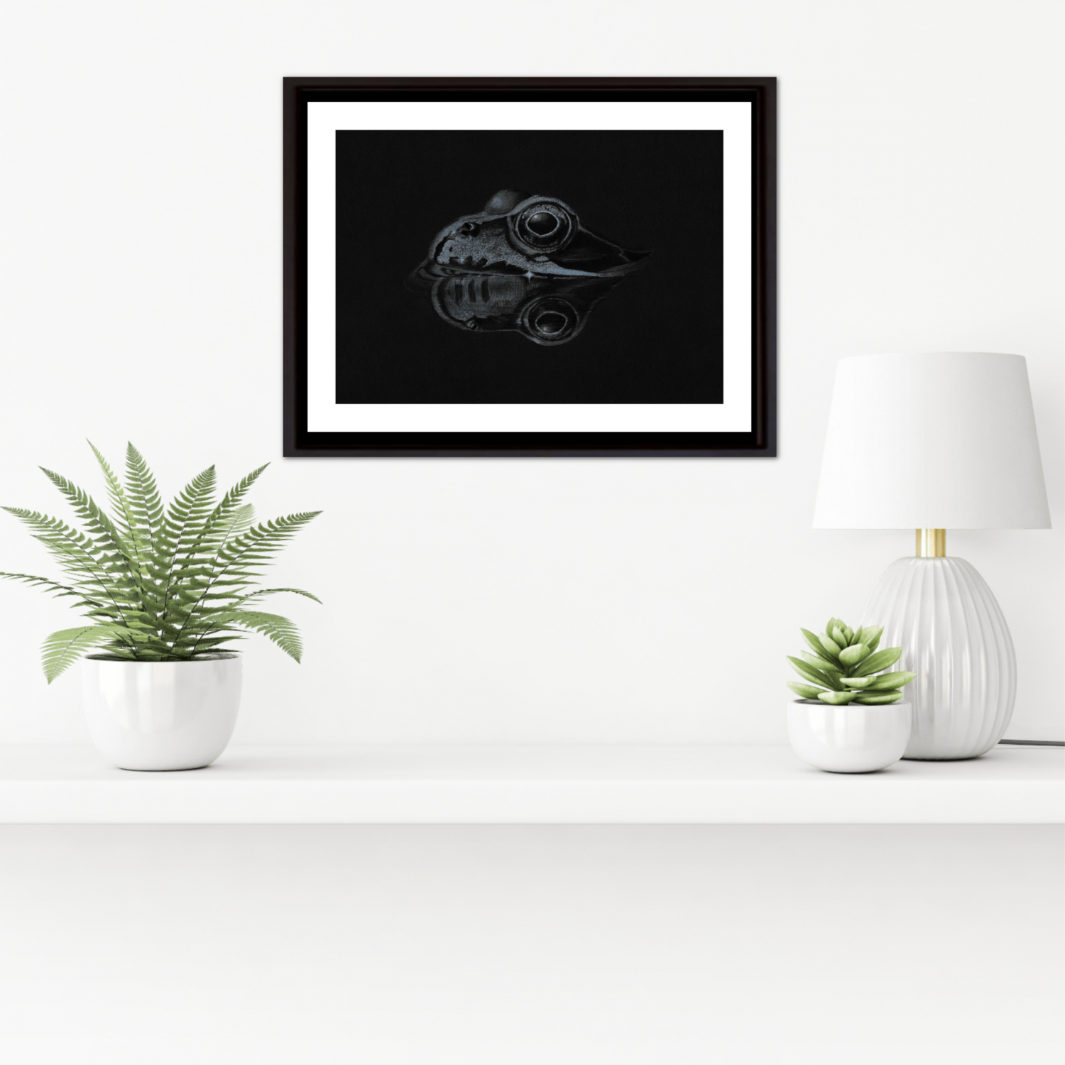 Fine Art Print - Limited Edition Common Frog Reflection Print Fine Art Print - Limited Edition Common Frog Reflection Print