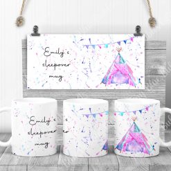 Teepee sleepover mugs - choice of colour