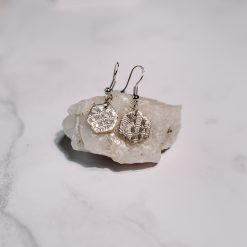 Silver Patterned Drop Earrings