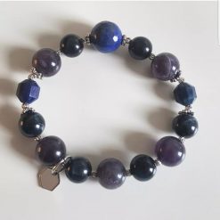 Lapis Lazuli, Amethyst and Blue Tiger Eye Bracelet