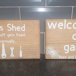 Personalised shed/garden wooden plaques