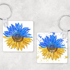 Ukrainian sunflower keyring