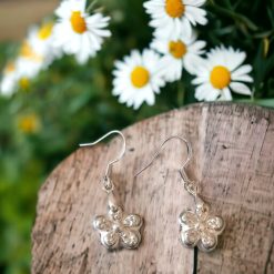 Little Silver Flower Earrings