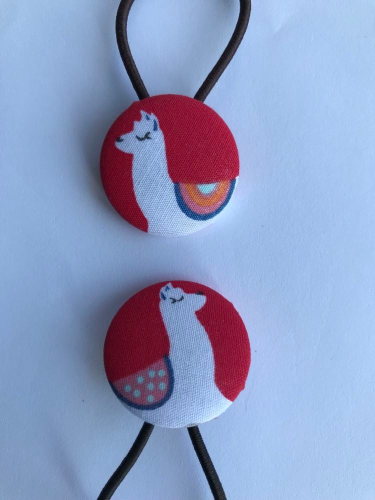 Handmade yellow swan print button bobbles Handmade yellow swan print button bobbles