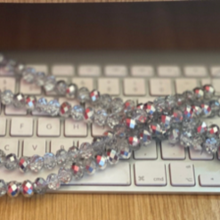F- Matching Pair Crystal Rondelle's Beaded  Curtain Tiebacks