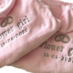 Personalised Baby Dressing Flower Girl/Boy Gown, Bath Robe Embroidered Name, initials Party, Wedding, Christmas, Infant, Toddler Gift 3