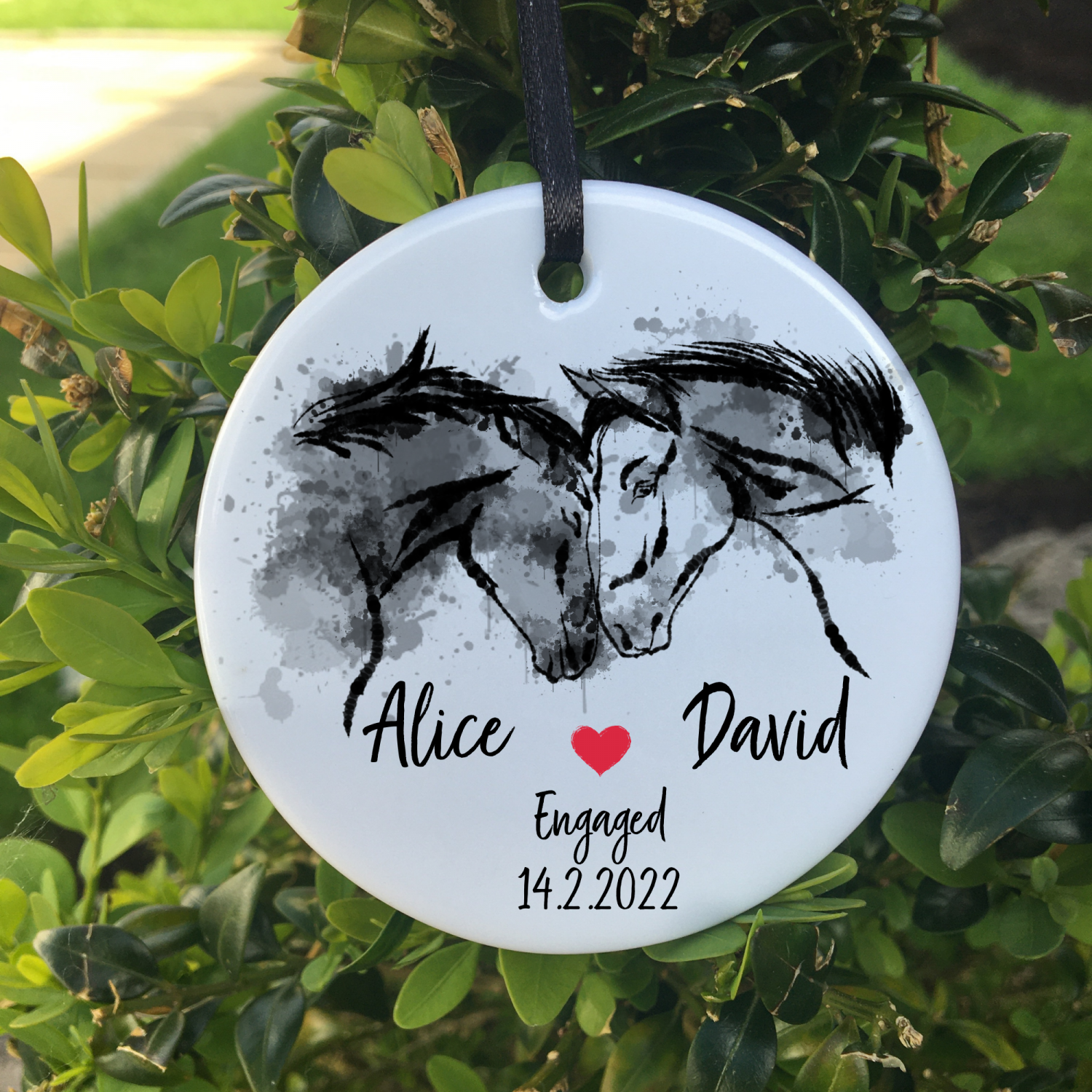 Personalised ceramic pendant engagement gift, Ceramic keepsake ornament for couples engagement gift, Letterbox gift, Engagement gift personalised Personalised ceramic pendant engagement gift, Ceramic keepsake ornament for couples engagement gift, Letterbox gift, Engagement gift personalised