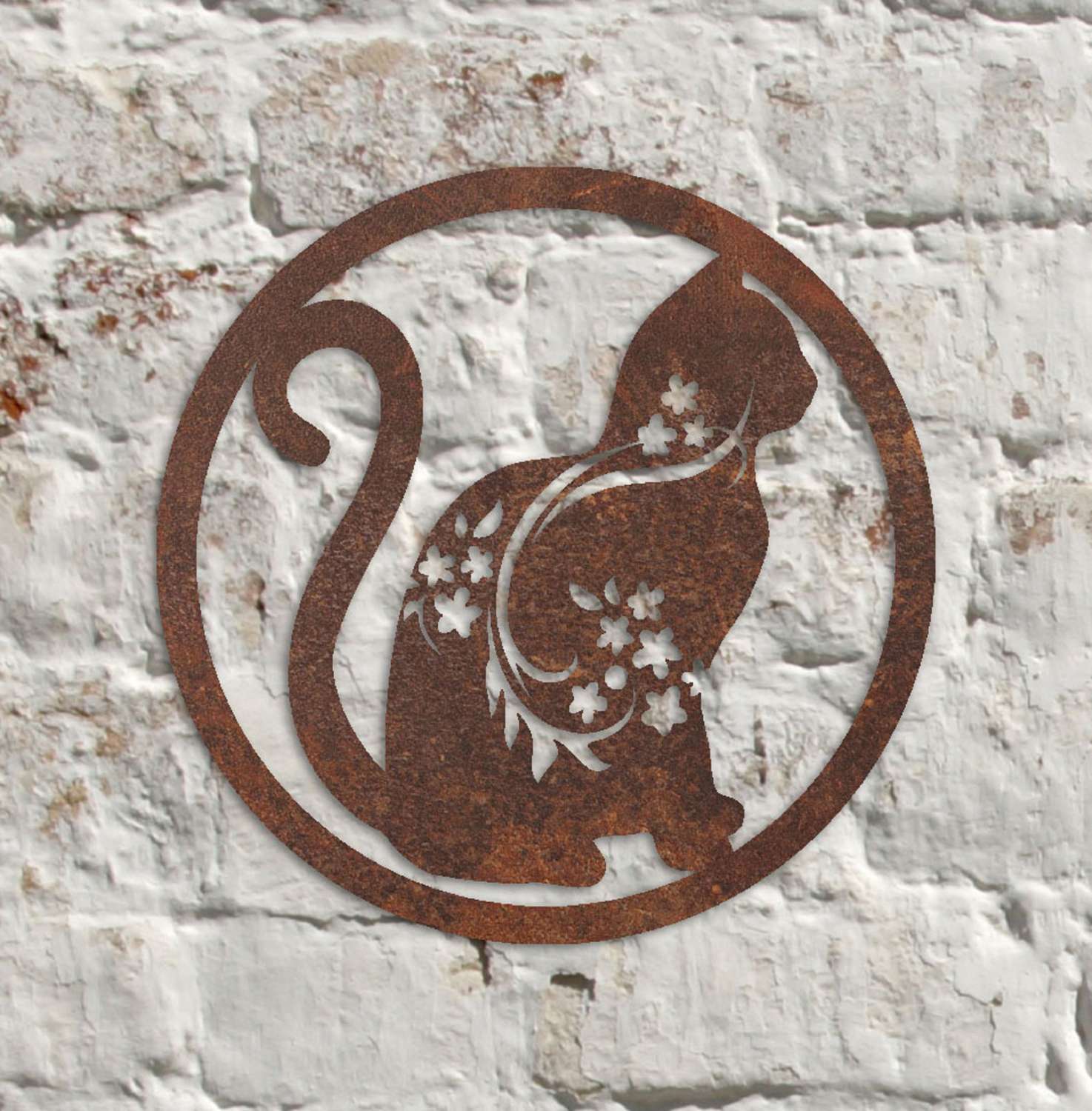 Rustic Metal Cat Wall Art Sculpture Bespoke Handmade Gift MadeMe