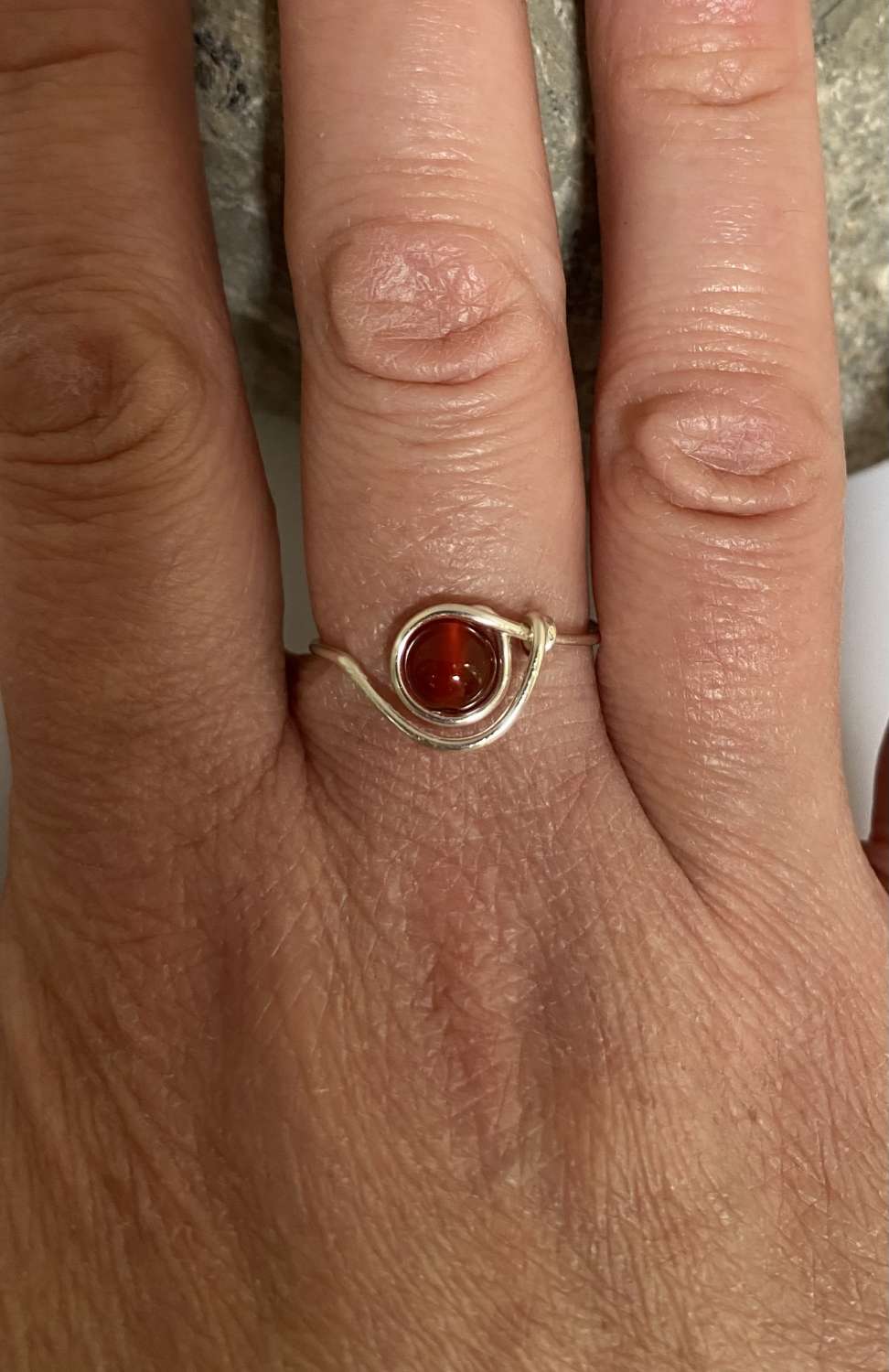 Red Minimalist Ring Red Minimalist Ring