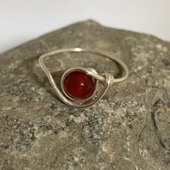 Red Minimalist Ring