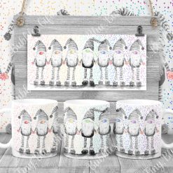 Grey gonks with or without coloured noses mug