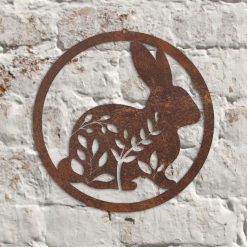 Rustic Metal Rabbit Wall Art Sculpture - Bespoke Handmade Gift