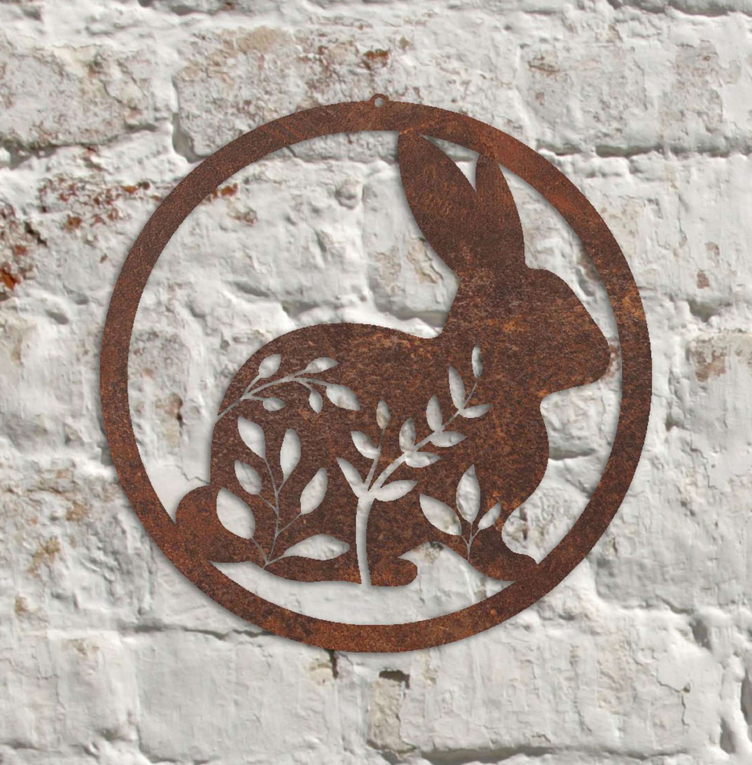 Rustic Metal Rabbit Wall Art Sculpture Bespoke Handmade Gift MadeMe