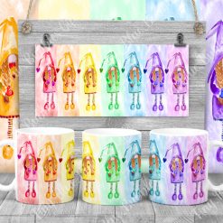 Rainbow girl gonk mug
