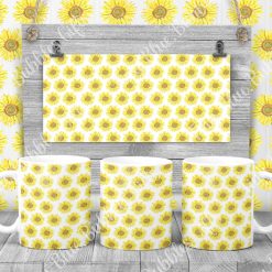 Sunflowers pattern mug