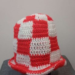 Peppermint Checkered Retro Bucket Hat