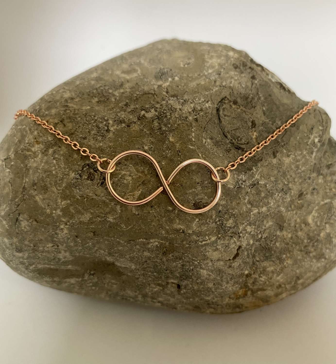 Rose Gold Circle Link Necklace Rose Gold Circle Link Necklace