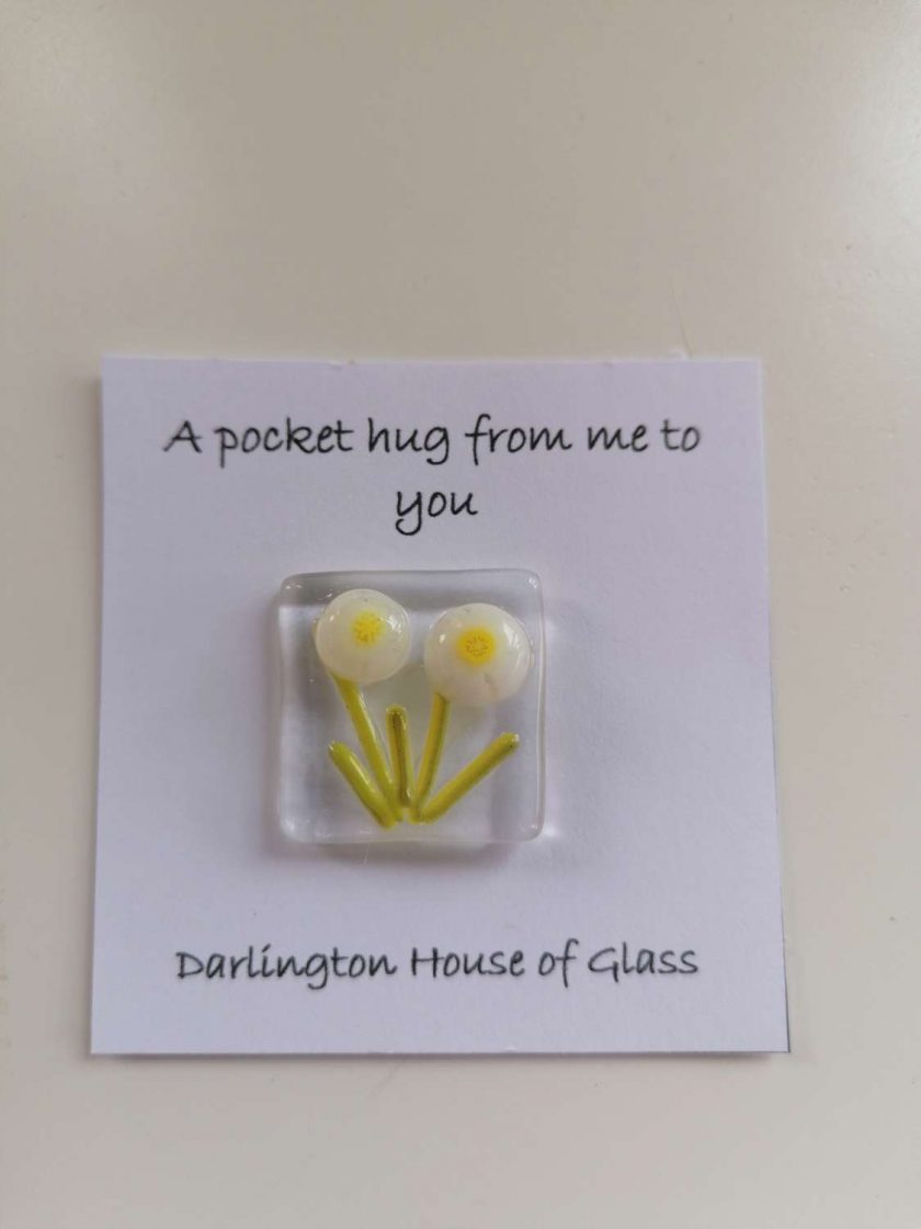 Fused glass pocket hugs MadeMe