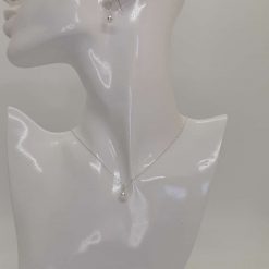 Classic White Swarovski Pearl Wedding Set – Necklace & Earrings
