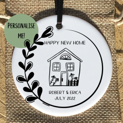 New home gift, First home gift for couple, Housewarming gift, Ceramic ornament for new home, Keepsake gift, Pendant decoration